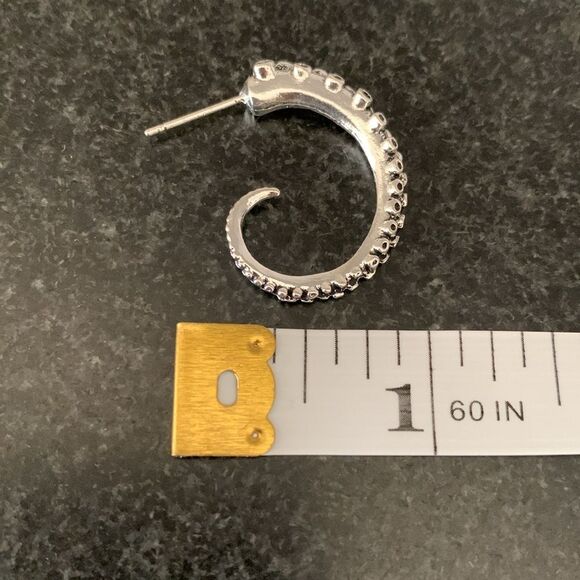 Silver Squid Tentacle Earrings - Seacore Nautical Kraken Octopus Marine Hoops - Picture 9 of 10